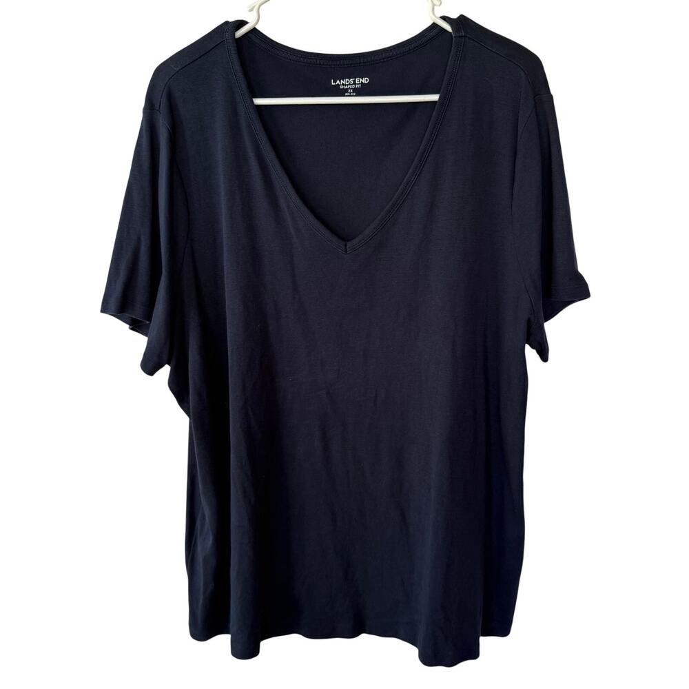 Lands' End Women's V-Neck T-Shirt with a shaped fit size 2X